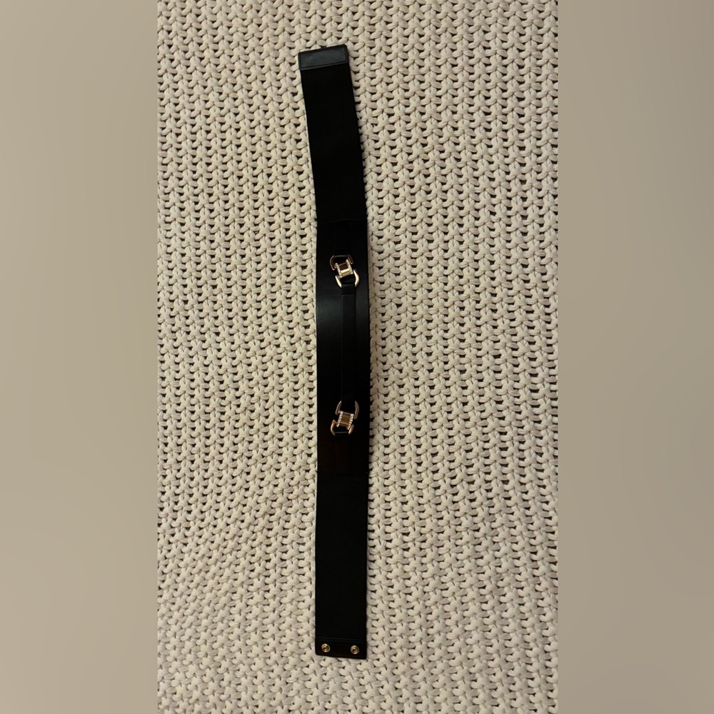 Black Belt with Gold Buckles